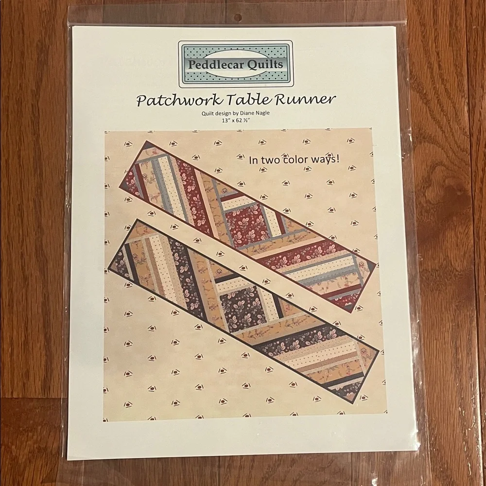 Peddlecar Quilt ORPHAN TRAIN Patchwork Table Runner Diane Nagle Pattern New NIP
